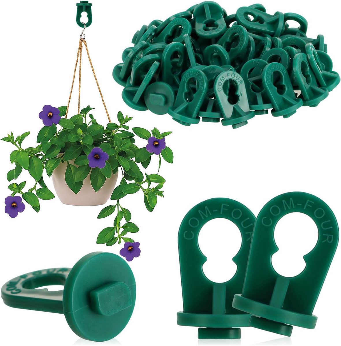 SnelShoppen - 50x Groentekas Clips - Sterke Plant Beugels met Hoge Laadcapaciteit - Ophangsystemen voor Kassen en Wintertuinen - Eyelets voor Kasrails