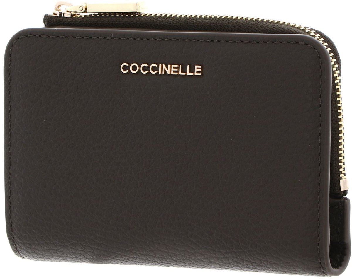 COCCINELLE Leren portemonnee Metallic Soft Wallet Fango donkergroen