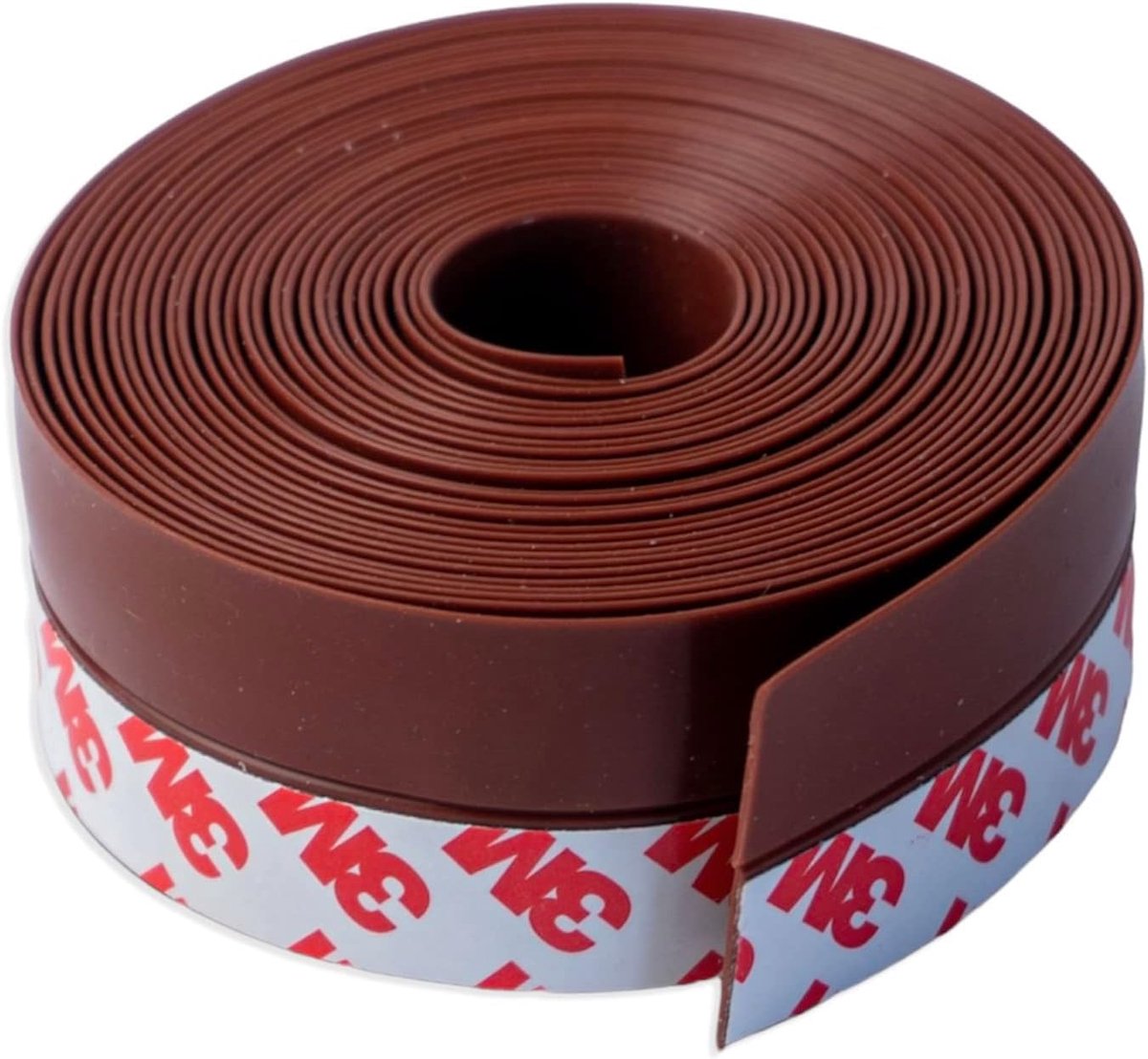 SnelShoppen - Silicone Zelfklevende Tochtstrip 5m - Voor Deuren en Ramen - Thermische en Geluidsisolatie - Bescherming Tegen Tocht en Koude (Bruin)