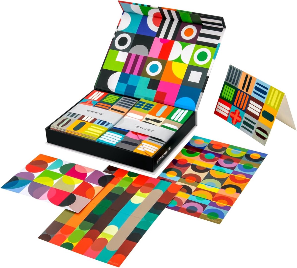 SnelShoppen - Set van 24 Wenskaarten A5 met Enveloppen - Magnetische Doos - Perfect voor Verjaardagen, Huizenwarming en Bruiloften - 3 Verschillende O
