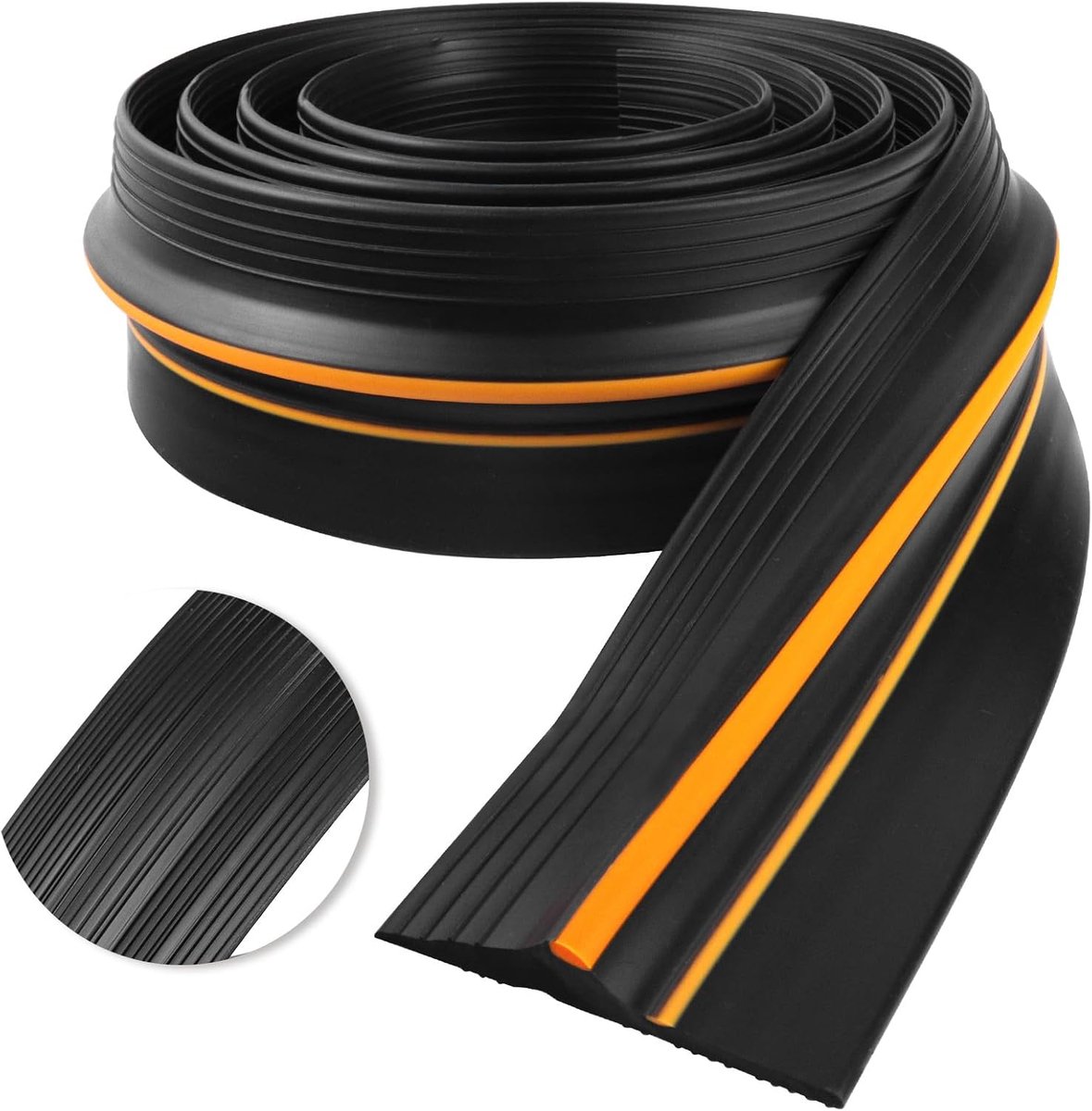 SnelShoppen - Universele Garagedeur Dichting - Drempel Dichting - Garagedeur Drempelstrips - Zwart, 3m x 90mm x 12mm - Weerbestendig, Rubber, Duurzaam
