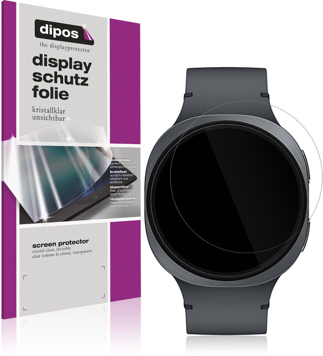dipos – 6x Beschermfolie geschikt voor Samsung Galaxy Watch8 40mm | Krasbestendige & heldere Screenprotector Ultra-Thin