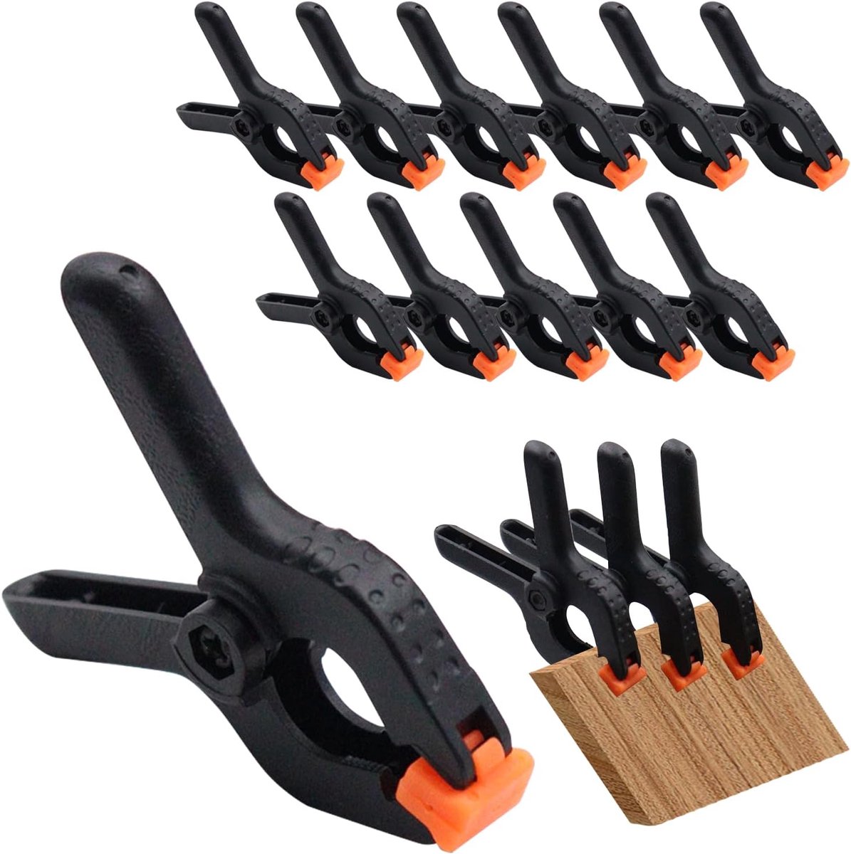 SnelShoppen - 30 Stuks 2 Inch Mini Nylon Klemmen, Zware Kwaliteit, Zwart, Perfect voor Doe-Het-Zelf, Klussen, Tuinieren en Creatieve Projecten