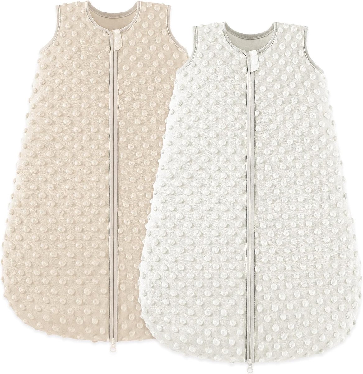 SnelShoppen - Baby Slaapzak 2-Pack 78 cm voor 8-16 maanden - Cocooning Winter & Herfst - 100% Katoen & Fleece - Voor Jongens en Meisjes - Veilig Slape