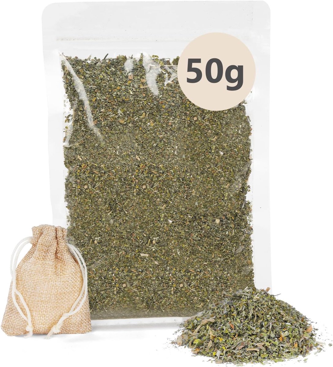 SnelShoppen - Premium kattenkruidknoppen 50g - Natuurlijk gedroogd kattenkruid voor katten - Ideaal voor kattenspeelgoed, krabpalen en meer