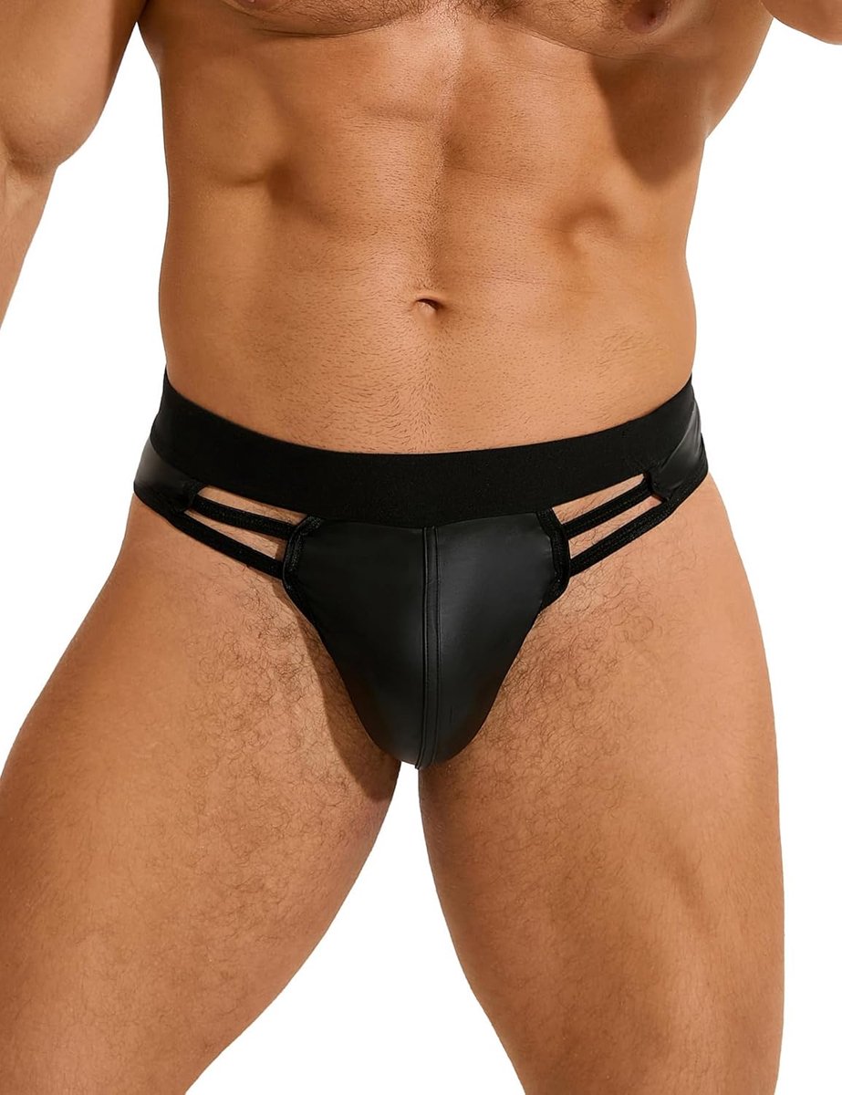 SnelShoppen - Heren String Grote Maat - Mini-Slip - Comfortabel Ondergoed - Zwart - Voor Feest, Casual & Dagelijks Gebruik