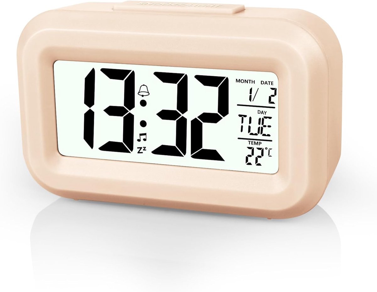 SnelShoppen - Vicloon Digitale Wekker Nachtkastje LED Display Klok met Instelbare Sluimerfunctie 12/24 Uur, Temperatuur, Datum, Timer en Lichtregeling
