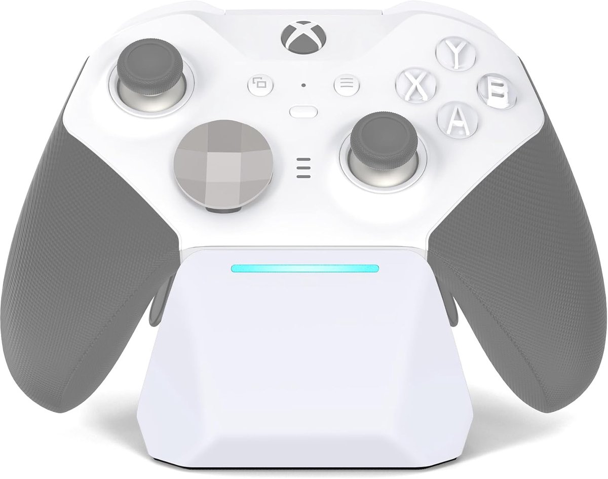 SnelShoppen - Oplaadstation voor Xbox Elite Series 2 Controller - Magnetische Laaddock met Type C Oplaadkabel - Wit - Gaming Accessoire