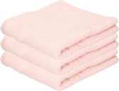 3x Luxe handdoeken licht roze 50 x 90 cm 550 grams - Badkamer textiel badhanddoeken