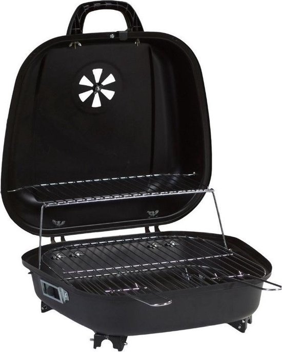 IMEX EL ZORRO Barbecue, bureau, grill, houtskool, zwart, metaal, 31 x 21 x 14 cm