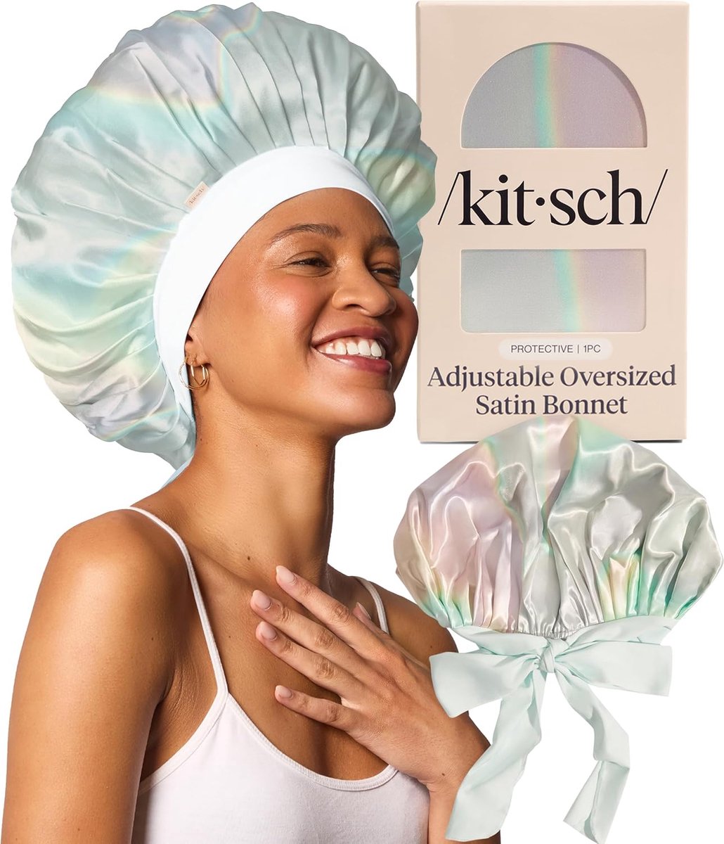 SnelShoppen - XL Satin Bonnet voor Slaap, Zacht als Zijde Haar Bonnet voor Vrouwen, Verstelbare Nachtkap voor Krullend en Textured Haar, Voorkomt Breu