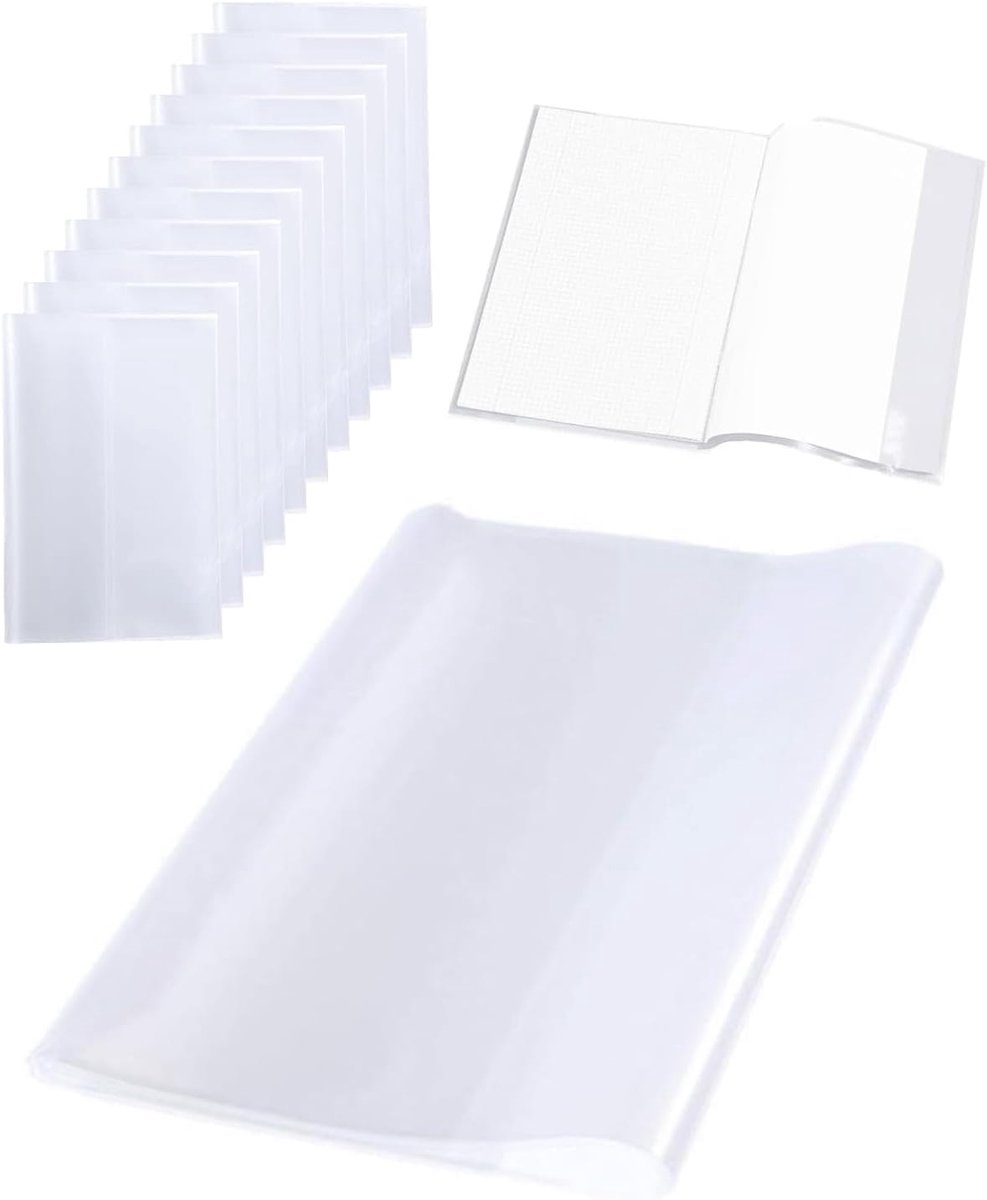 SnelShoppen - 12 Transparante A4 Boekhoezen - PVC Boekcovers voor Schriften en Schoolboeken - Waterproof en Flexibel - Bescherming voor School en Kant