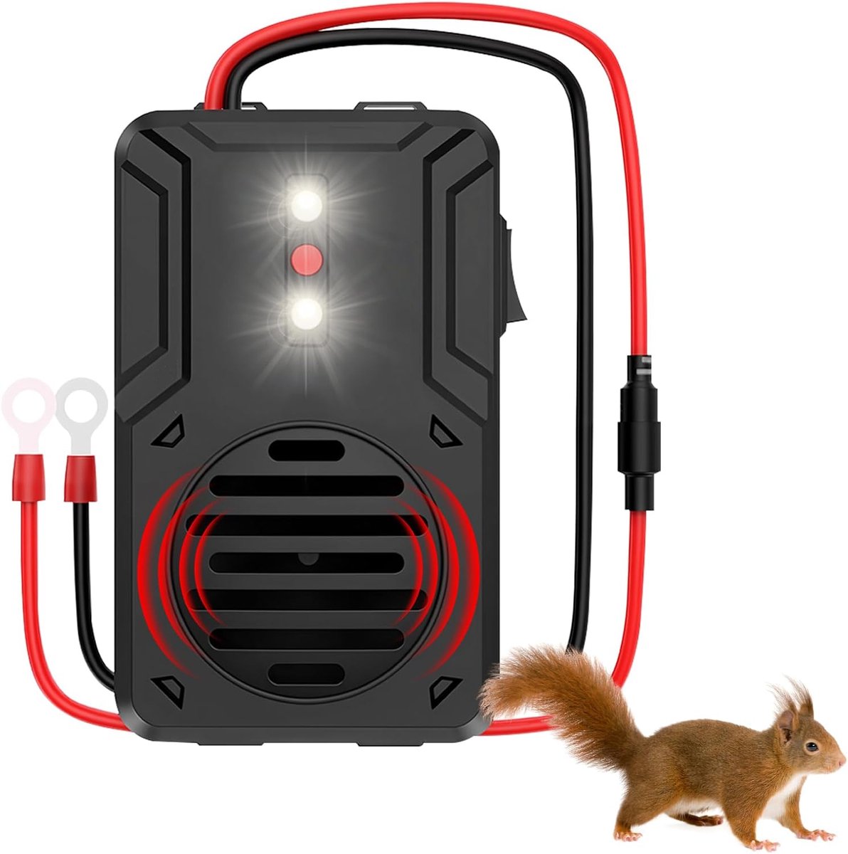 SnelShoppen - Marten Repeller voor Auto en Tuin, 12 V Accu, USB, AA Batterijen, Wezel Bescherming voor Auto, Tuin, Zolder, Huis, Garage, Stallen