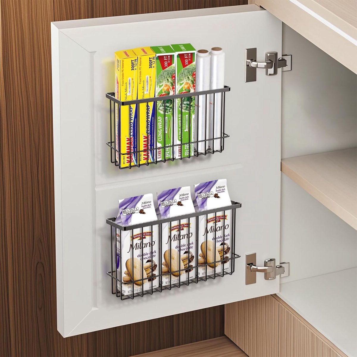 2 Stuks Keukenkastdeur Opbergdoos - Zelfklevende Organizers voor Badkamer en Kleine Voorwerpen