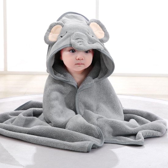 Driedelige babybadjasset met capuchon - babybadhanddoek met capuchon, kraamcadeau, babybadhanddoek, babybadsjaal — afbeelding 4