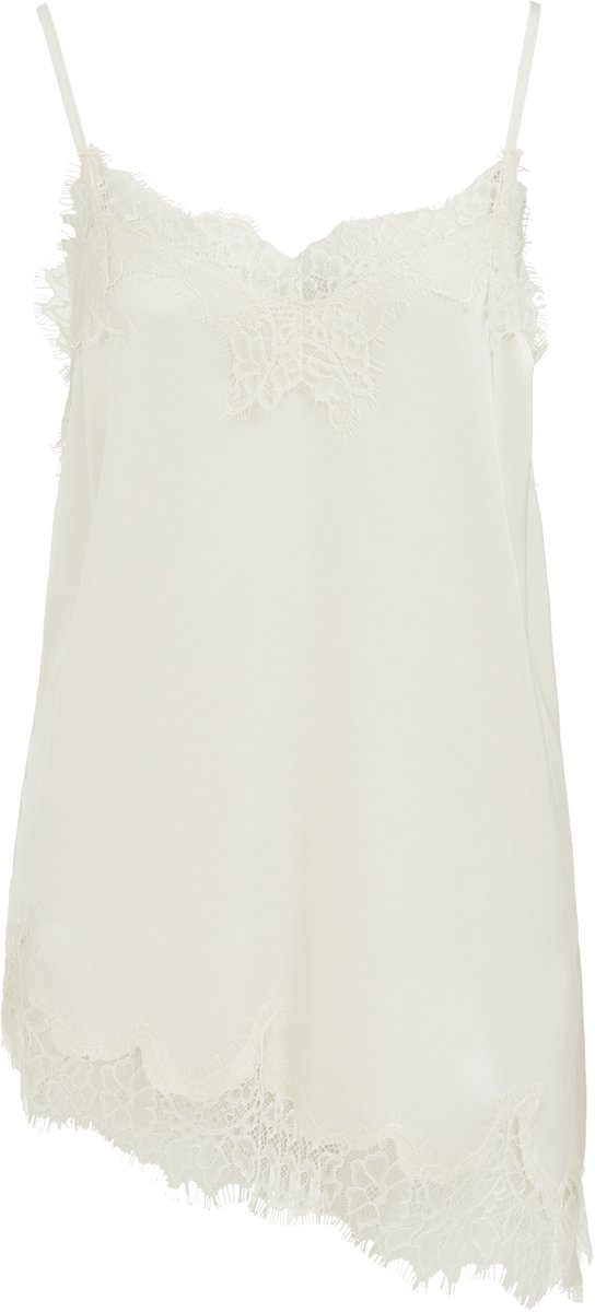 WE Fashion Dames asymmetrisch singlet met kant