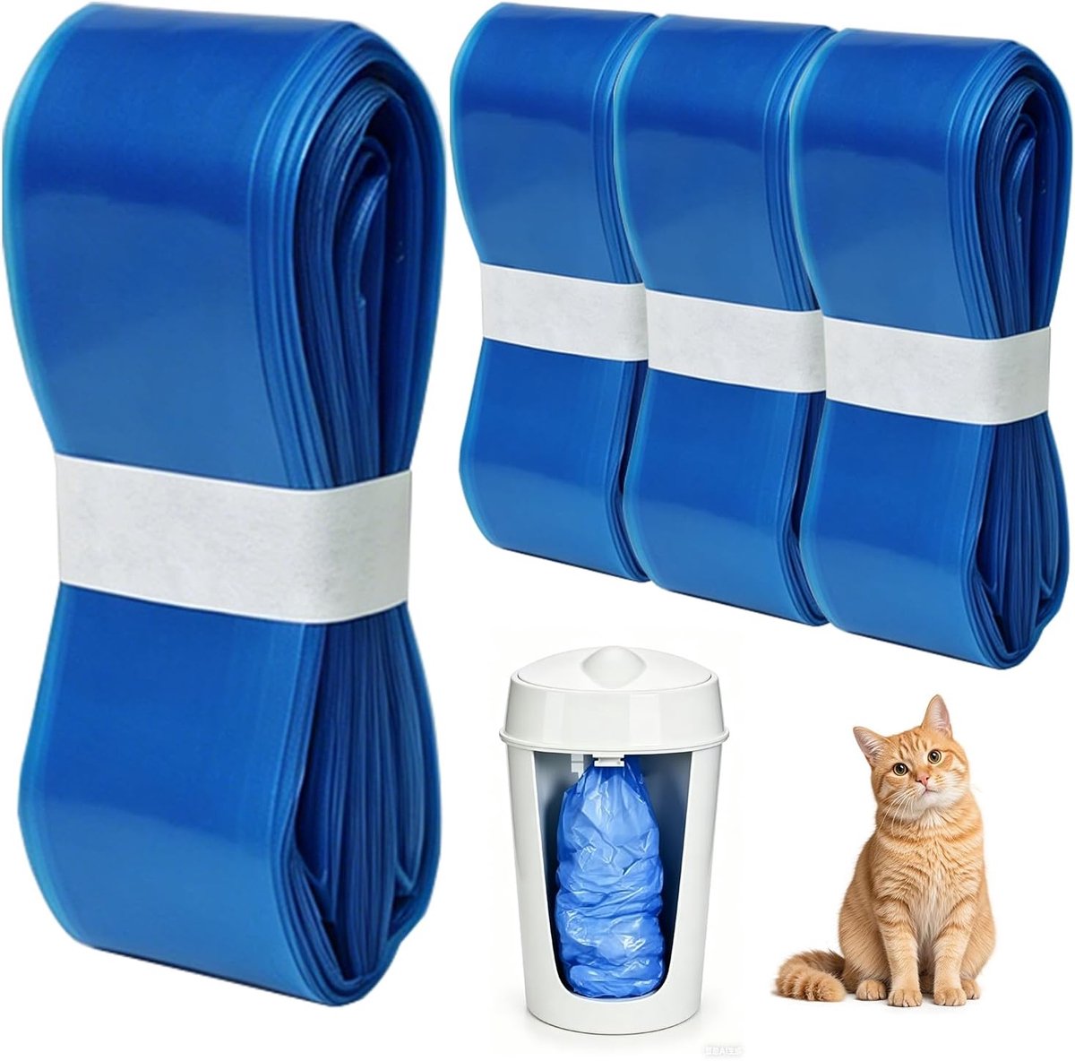 SnelShoppen - 18-Pack Navulcassettes 4,5 m voor Luieremmers en Kattenbakemmers, Uitstekende Afdichting en Stevigheid voor Effectieve Afvalverwerking