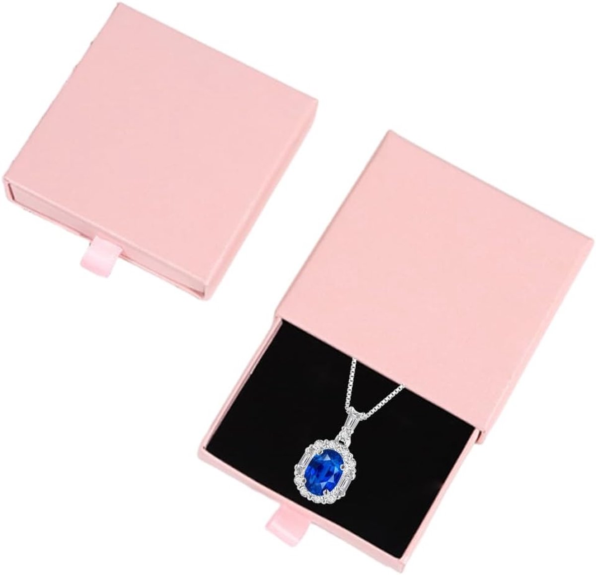 SnelShoppen - Elegante Roze Sieraden Doosjes, Vierkante Opbergdozen van Karton, 8 x 8 x 1.8 cm, Luxe Verpakking voor Sieraden, Perfect voor Feest en C