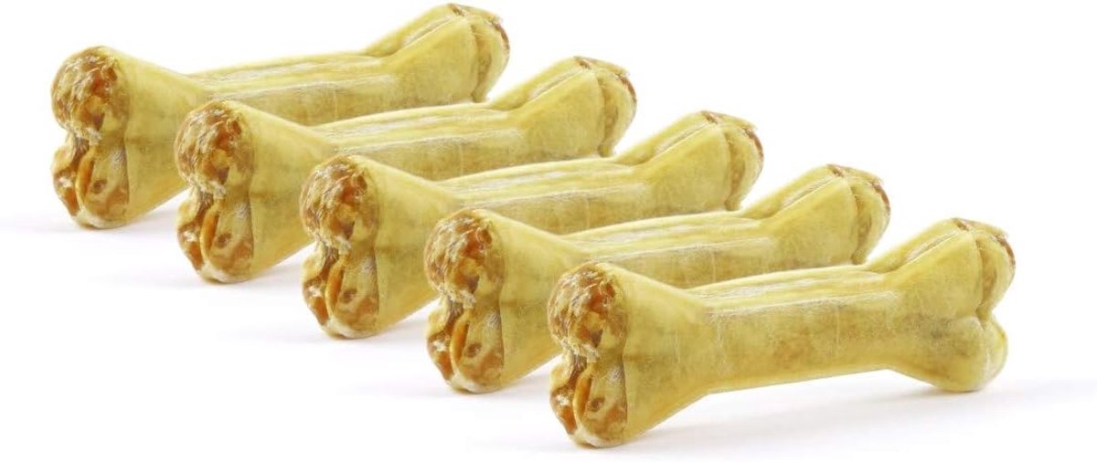 SnelShoppen - Kauwbeen voor Honden - 100% Natuurlijke Ingrediënten - Set van 5 Stuks - Struisvogel Smaak - 12 cm - Gezond & Lekker Kauwspeelgoed voor