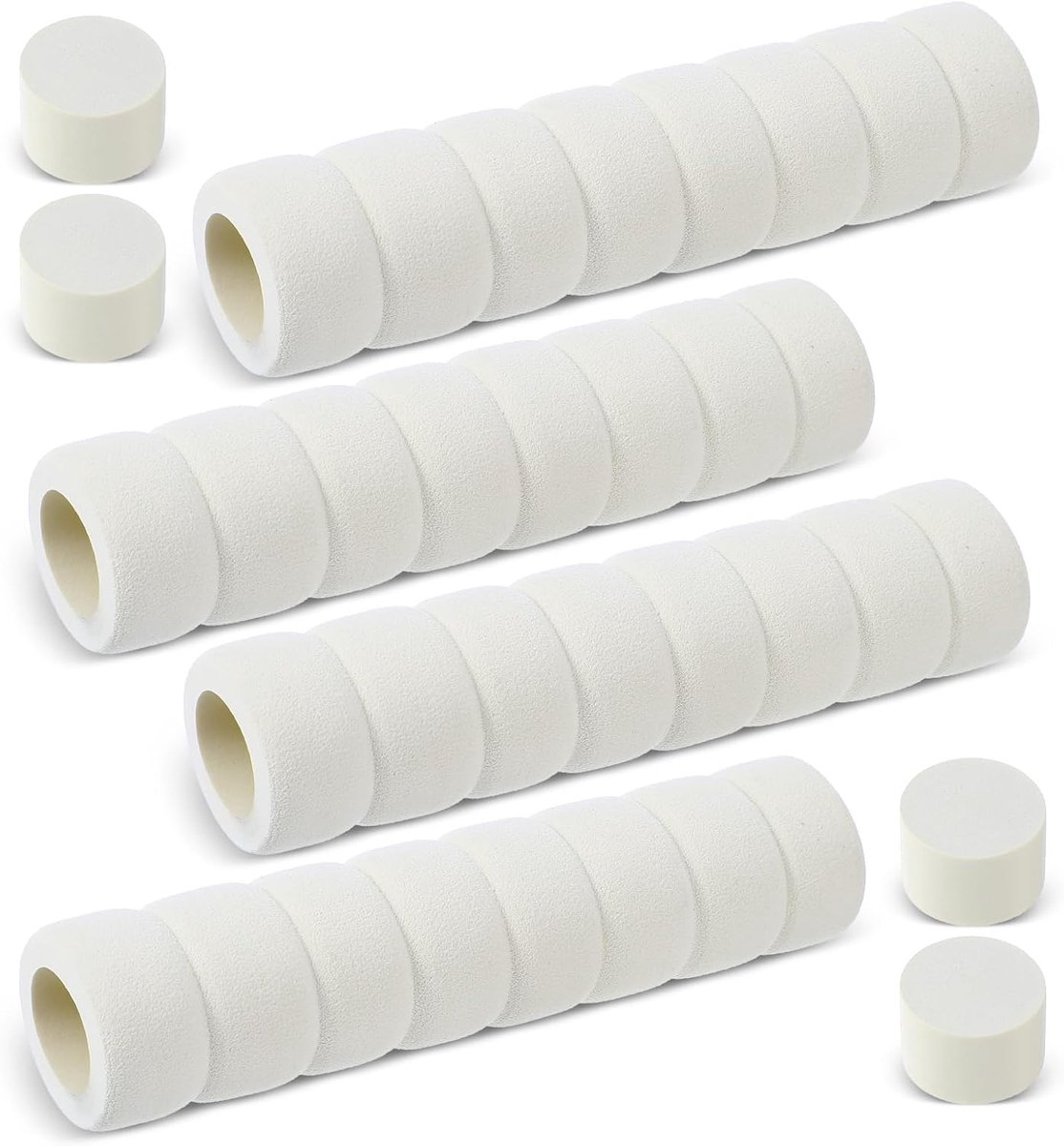 SnelShoppen - 4pcs Deurhandgreep Bescherming - Schokabsorberende Deurknop Covers - Antistatische Buffer Stoppers - Beige Foam Grip Covers voor Standaa