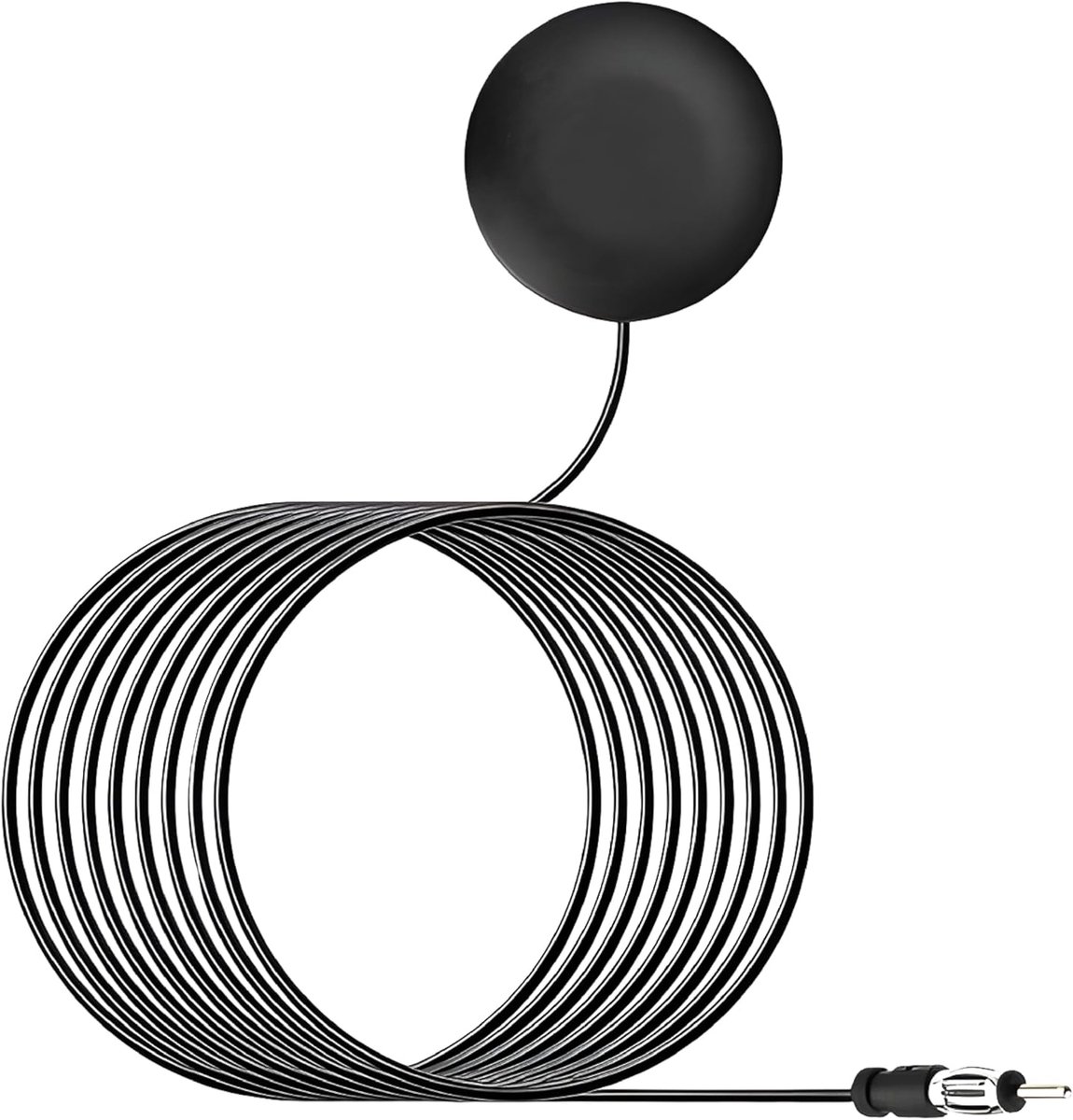 SnelShoppen - Car Radio Antenne FM DAB+ Universele Autoradio Antenne met DIN Connector, 3m Verlengkabel, Signaalversterking, Eenvoudige Installatie, D
