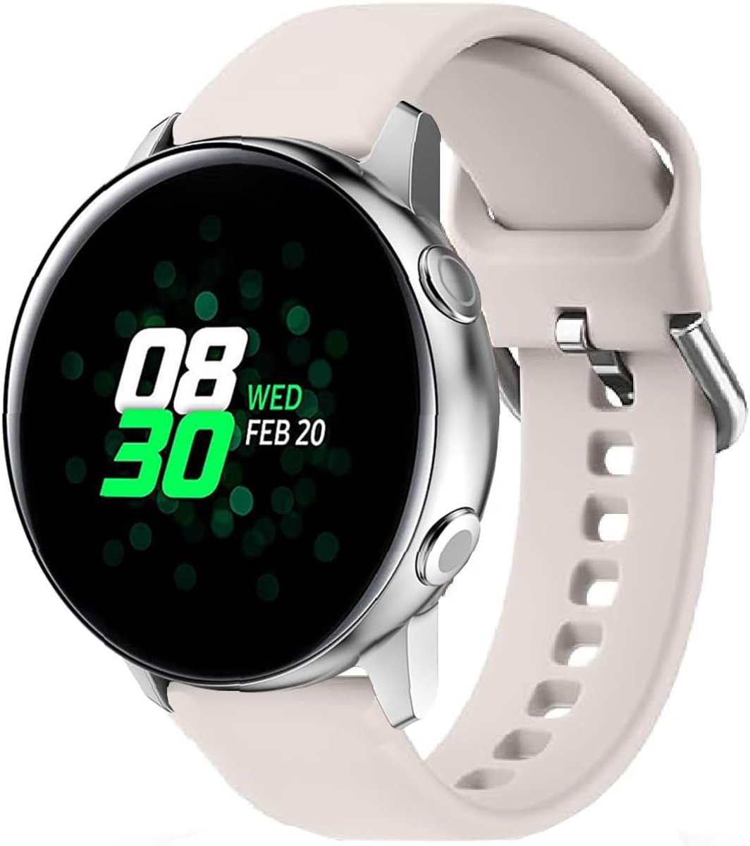 SnelShoppen - Silicone Sport Armband 20mm Vervangbare Horlogeband voor Smartwatch, Geschikt voor GTS 4/4 Mini/3/GTS 2/2e/2 Mini/GTR Mini/GTR 42mm, Com