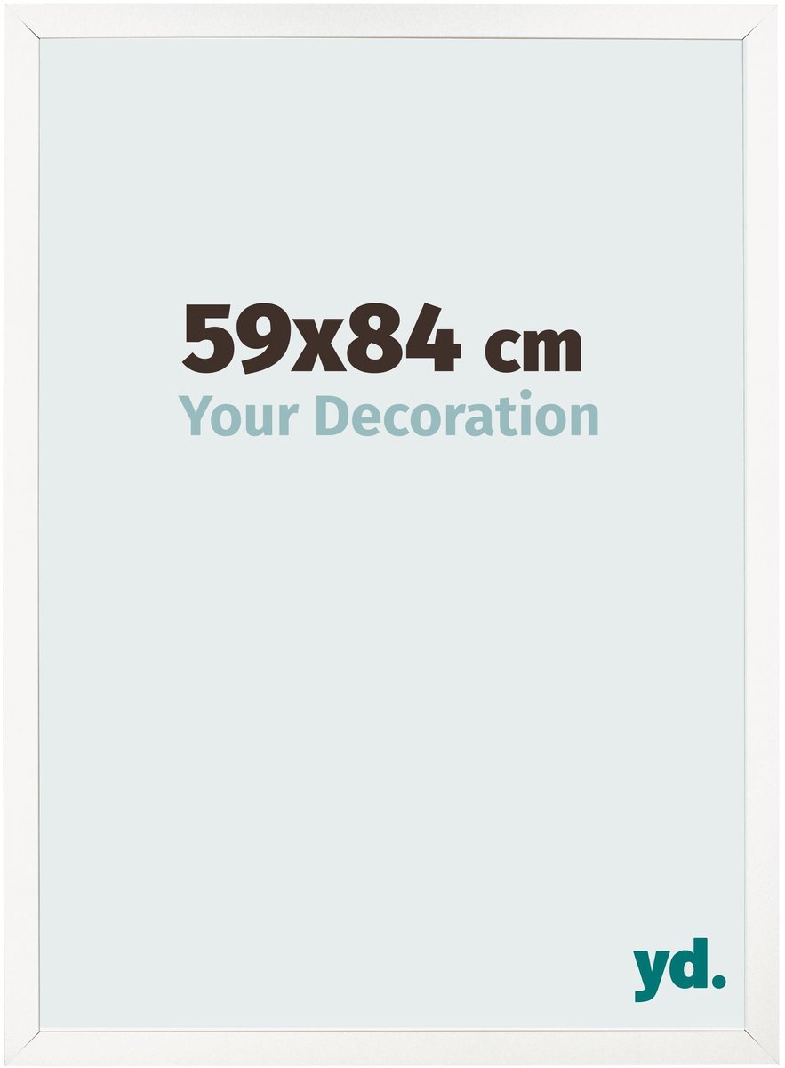 Your Decoration - Fotolijst 59x84 cm - MDF - Wit Hoogglans - Bologna
