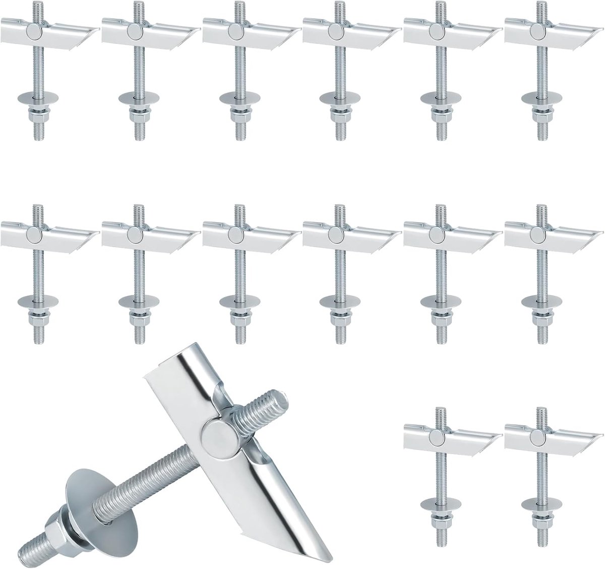 SnelShoppen - 15 Sets M6 x 100 mm Heavy Duty Droogbouwpluggen - Verzinkt Koolstofstaal - Ideaal voor Plafonds en Wanden - Voor Zware Objecten
