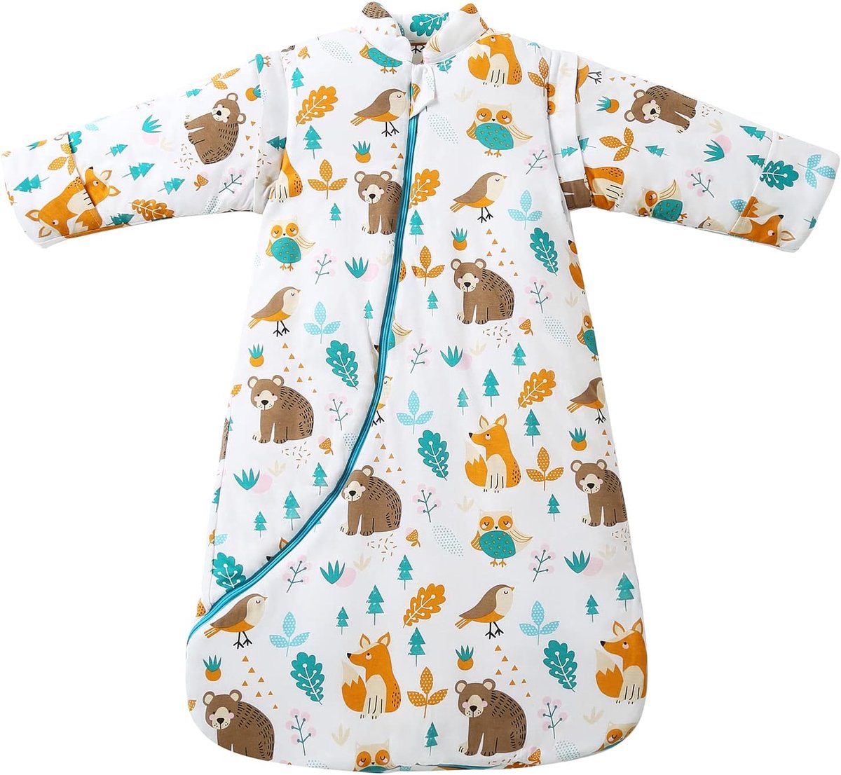 SnelShoppen - Baby Winter Slaapzak, Kinderslaapzak 3.5 Tog, Organic Katoen, Diverse Maten van Geboorte tot 4 Jaar, M: Lengte 75 cm, 90 cm, 6-18 Maande