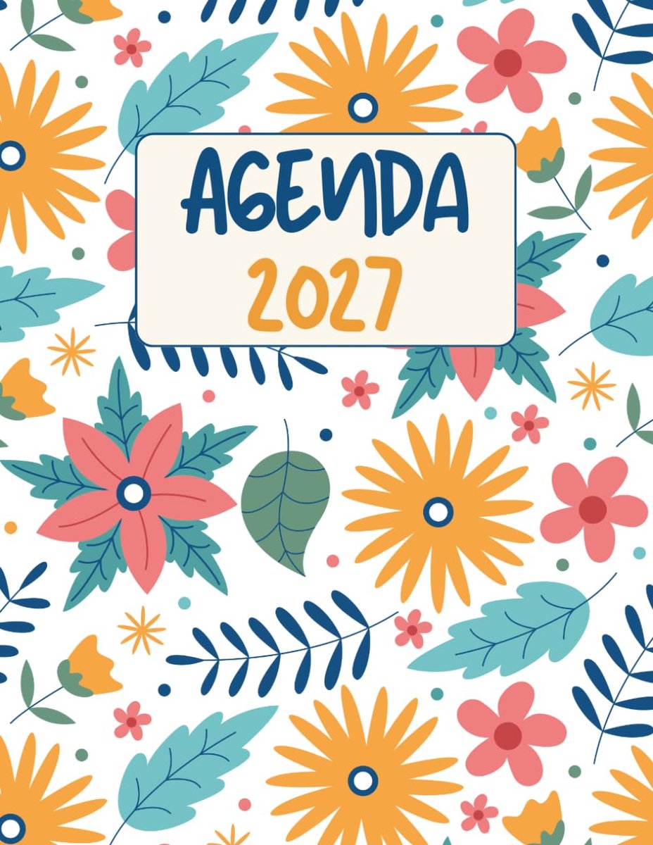 SnelShoppen - Agenda Semainier 2027 A4 Groot Formaat met Verticale Urenindeling - Perfect voor Planning, Organisatie en Dagelijkse Taken