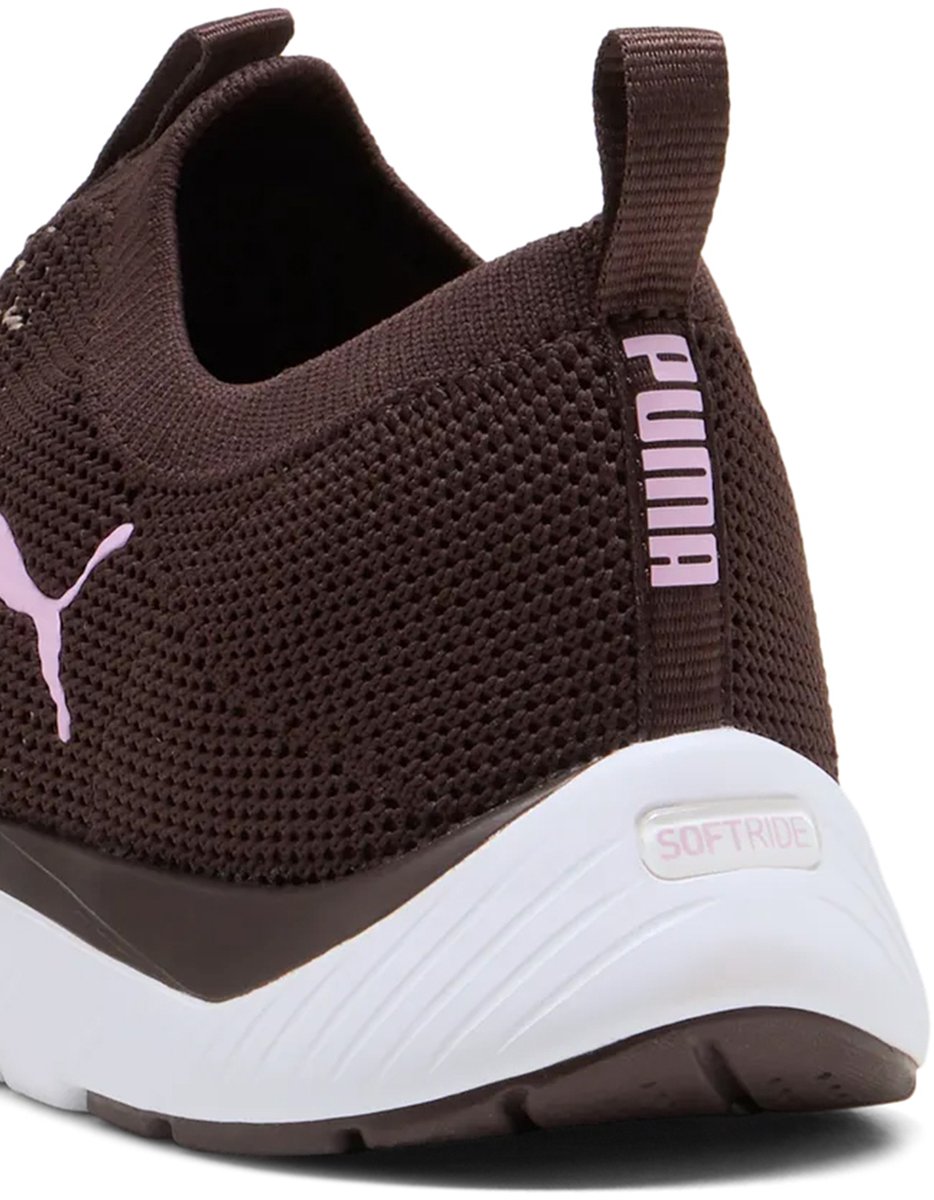 Puma Softride Premier Slip-On Knit Hardloopschoenen Dames 309834 20 Chocolate Bont