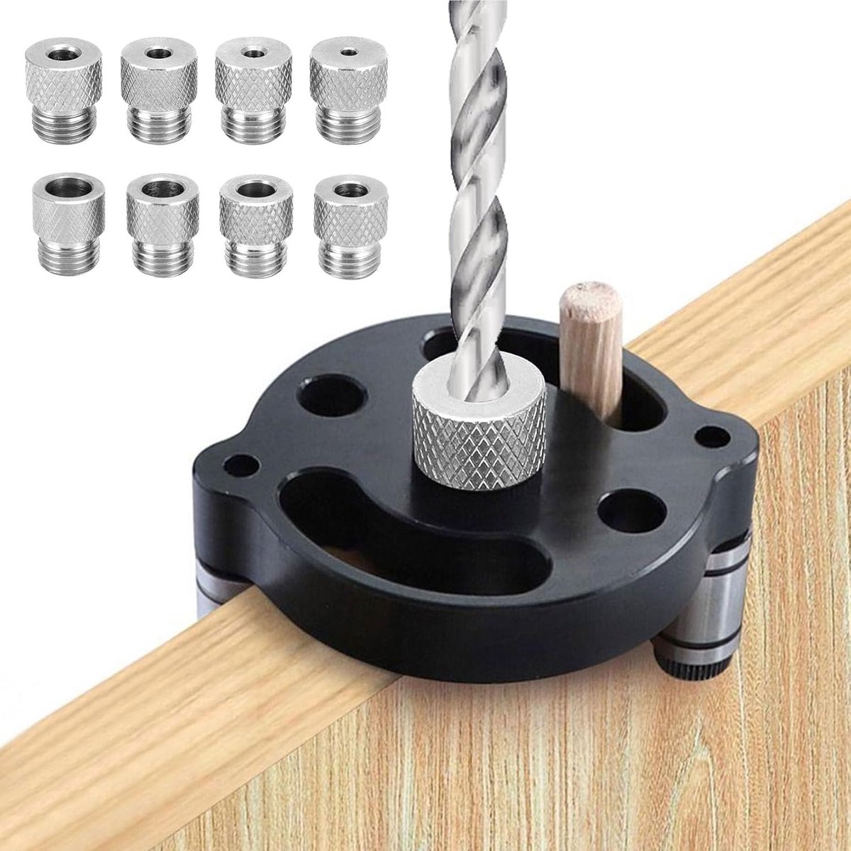 SnelShoppen - Drilling Aid Vertical Drilling - Precisie Boorhulp voor Houtbewerking - Verstelbaar, Hoogwaardige Materialen, Zwart - Voor Nauwkeurig en