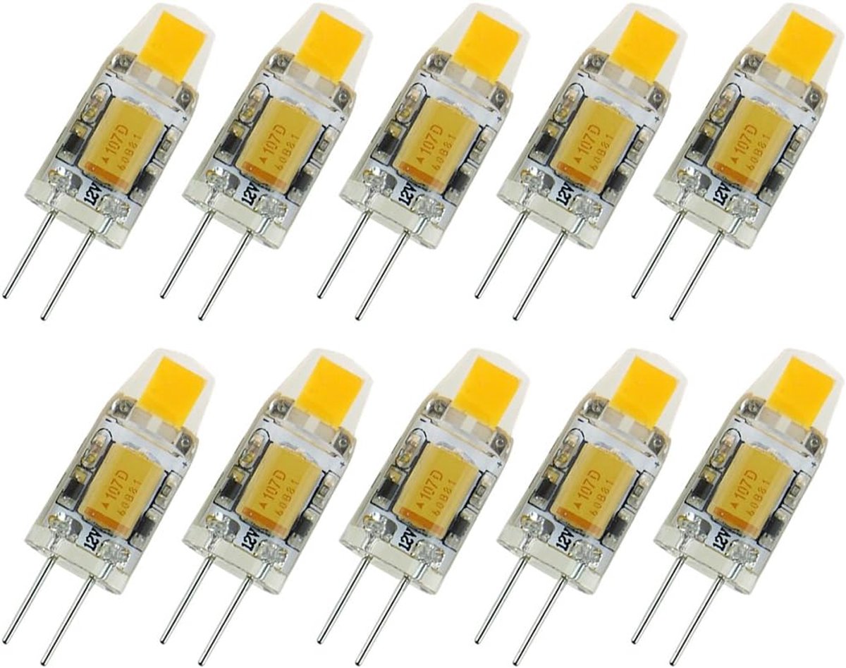 SnelShoppen - Pack van 10 LED Lampen 12V AC/DC, Warm Wit, 1.5W, 360° Stralingshoek, Energiezuinig, Ideaal voor Camping, Tuin, Keuken, Decoratie