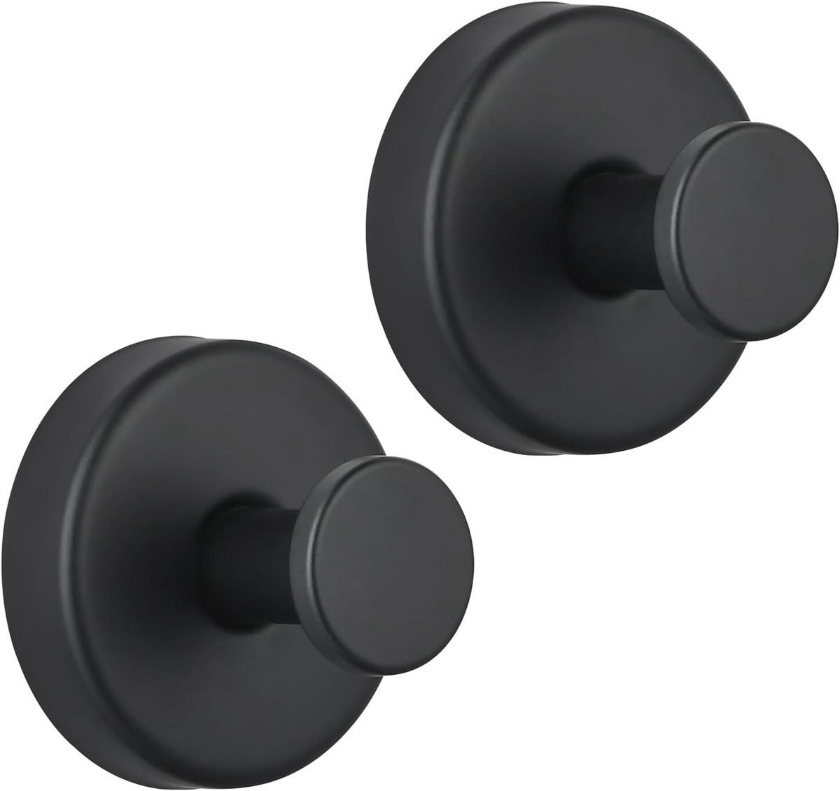 SnelShoppen - Zuignap Haakjes voor Douche/Badkamer - Zware Duurzame Verwijderbare RVS Haken voor Handdoeken, Badjassen, Luffa - Geen Boor Matte Zwart