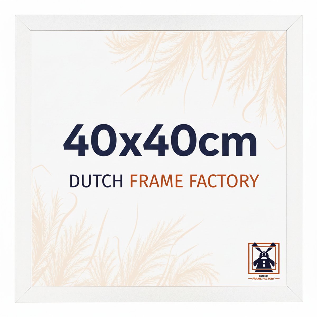 Fotolijst 40x40 cm - MDF - Wit Hoogglans - Benno