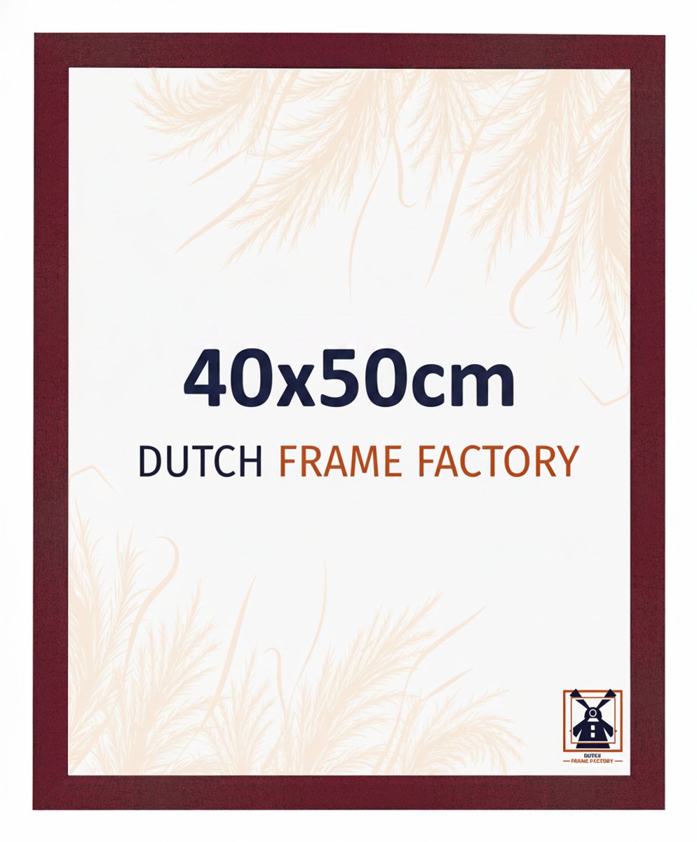 Fotolijst 40x50 cm - MDF - Wijnrood Geveegd - Benno