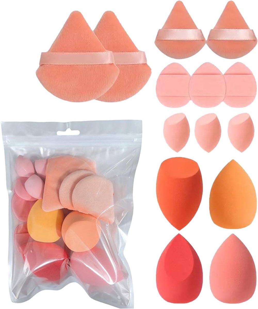Makeup Sponges 14 Stuks - Latexvrij - Inclusief Beauty Sponge en Borstels - Professionele Make-upervaring - ShopVlot
