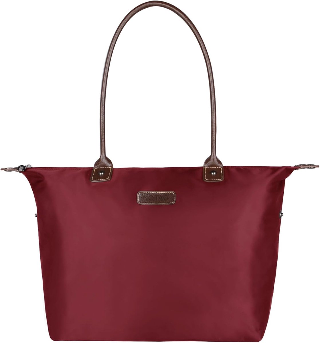 Thijox - Dameshandtas Rood - Waterdichte Nylon Schoudertas - Medium Reistas, Strandtas, Shopper voor School, Winkelen, Reizen en Dagelijks Leven
