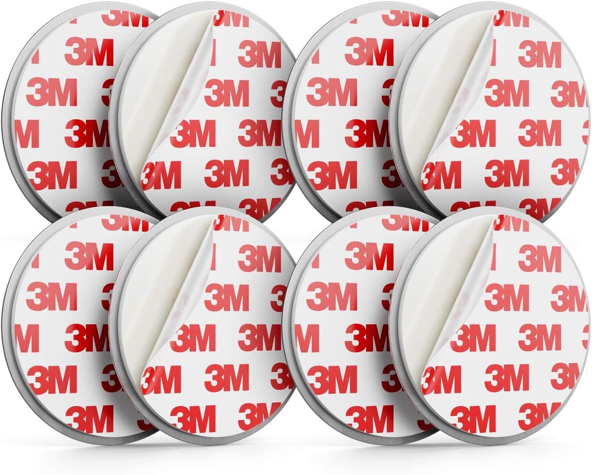 SnelShoppen - 4x Magnetische Bevestiging voor Rookmelders - Zelfklevende Magnetische Houder - 65mm Diameter - Extra Sterke Grip - Eenvoudig en Snel Be