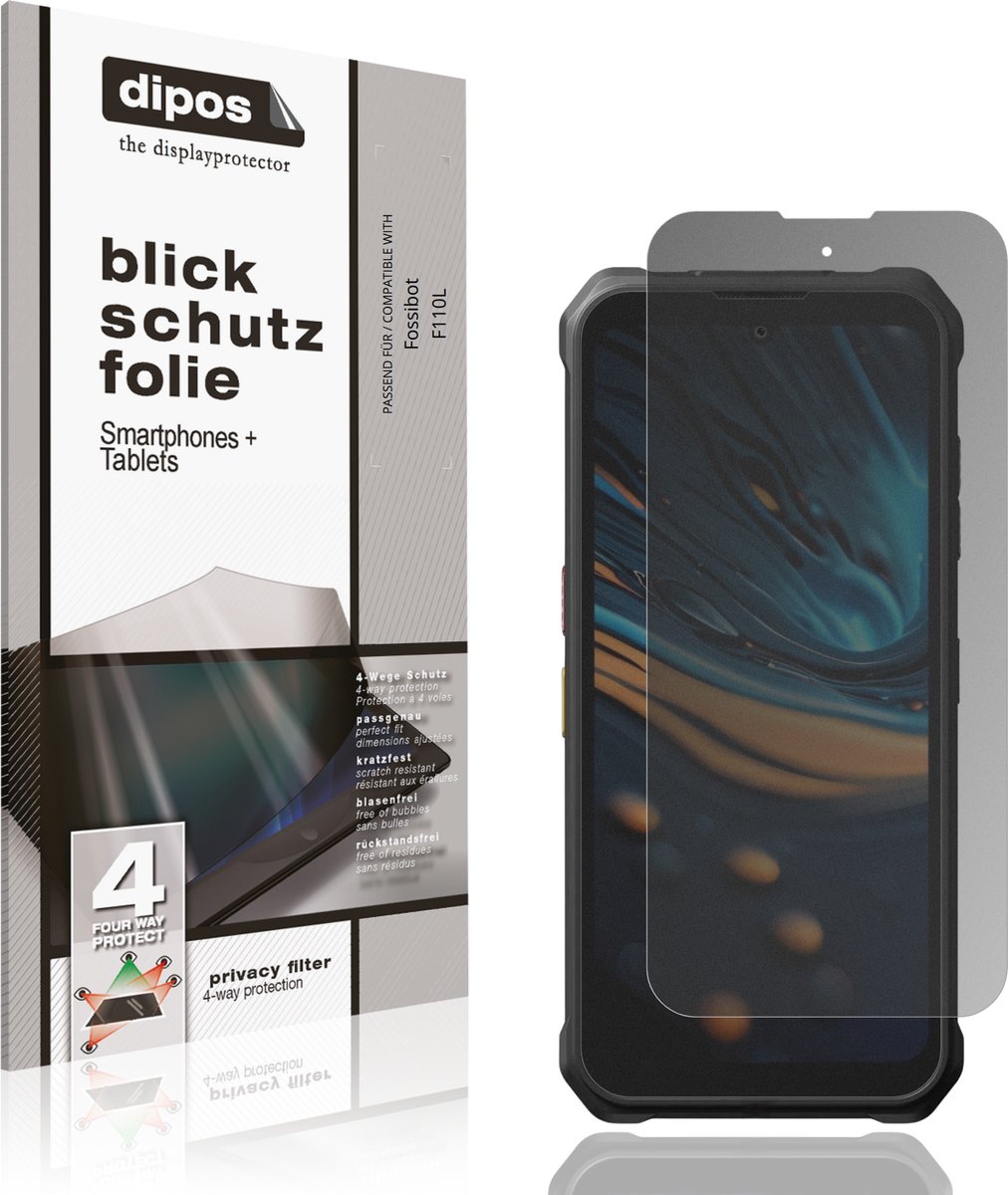 dipos – Matte Privacy Screenprotector geschikt voor Fossibot F110L | Anti-Spy Beschermfolie