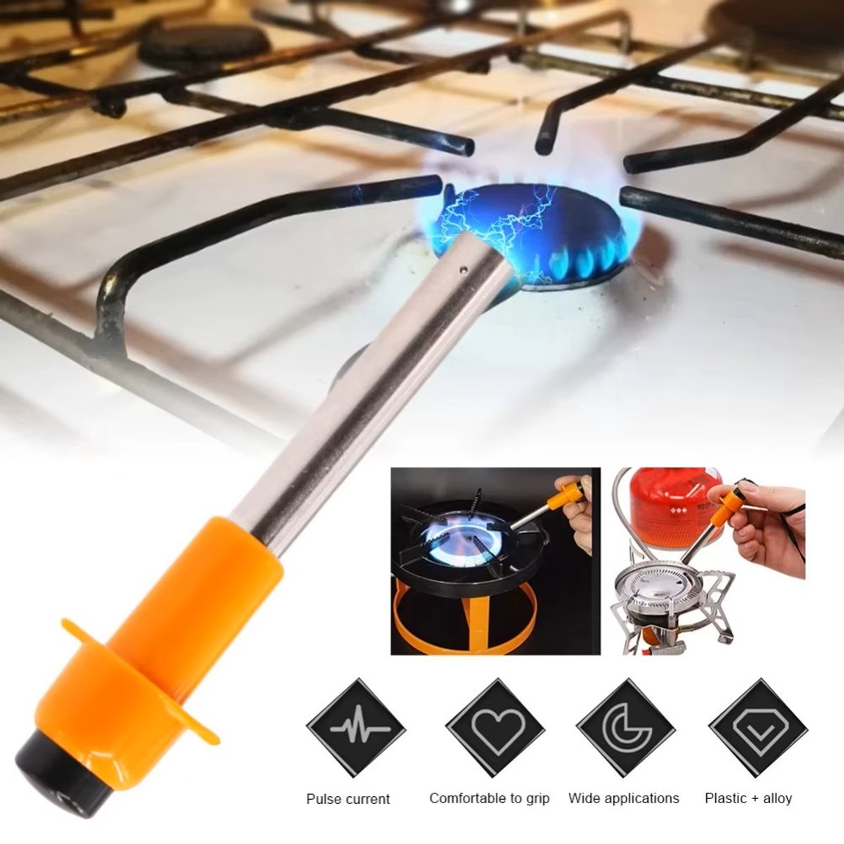 Han-Bar® Aansteker Igniter Draagbare Piëzo-Ontsteker voor Kampeer- en Buitenfornuizen geen vlam