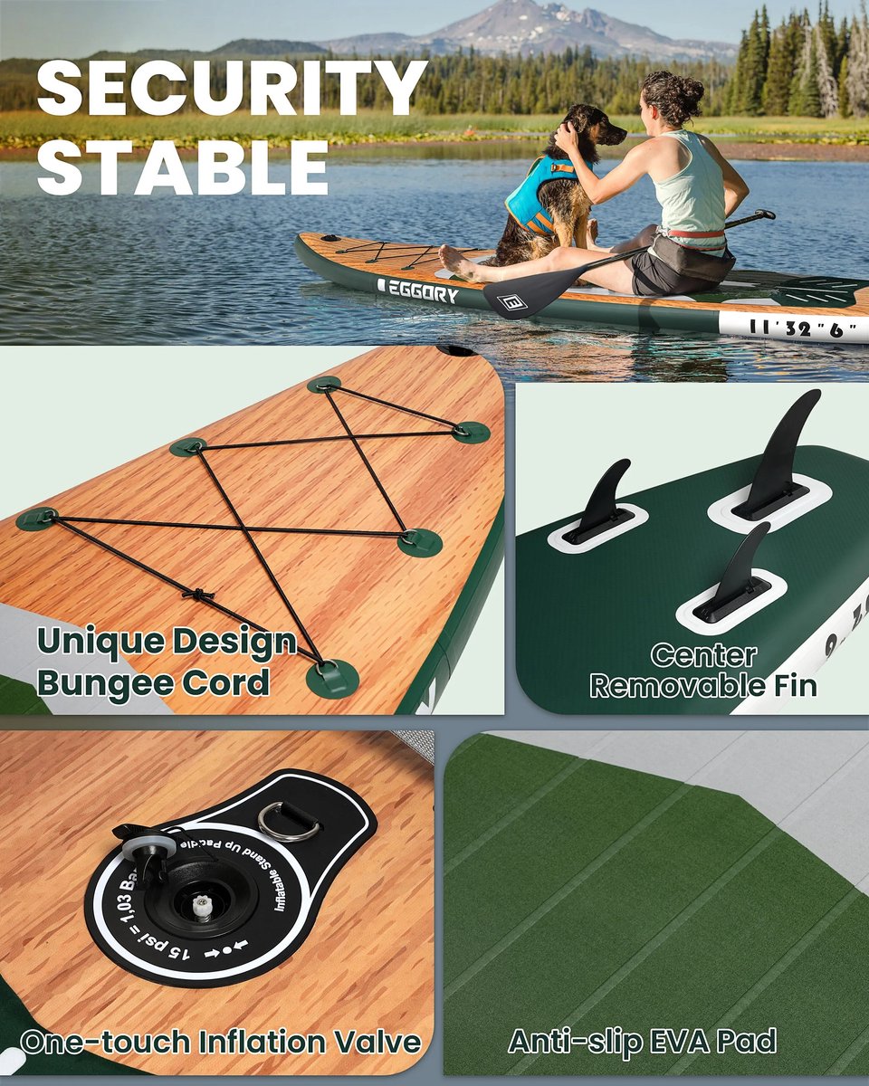 WEVERO Opblaasbaar SUP Board, Stand Up Paddleboard ISUP 10 in 1 Complete Set, Touring Surfboard Volwassenen, 11FT / 335 cm – foto 4