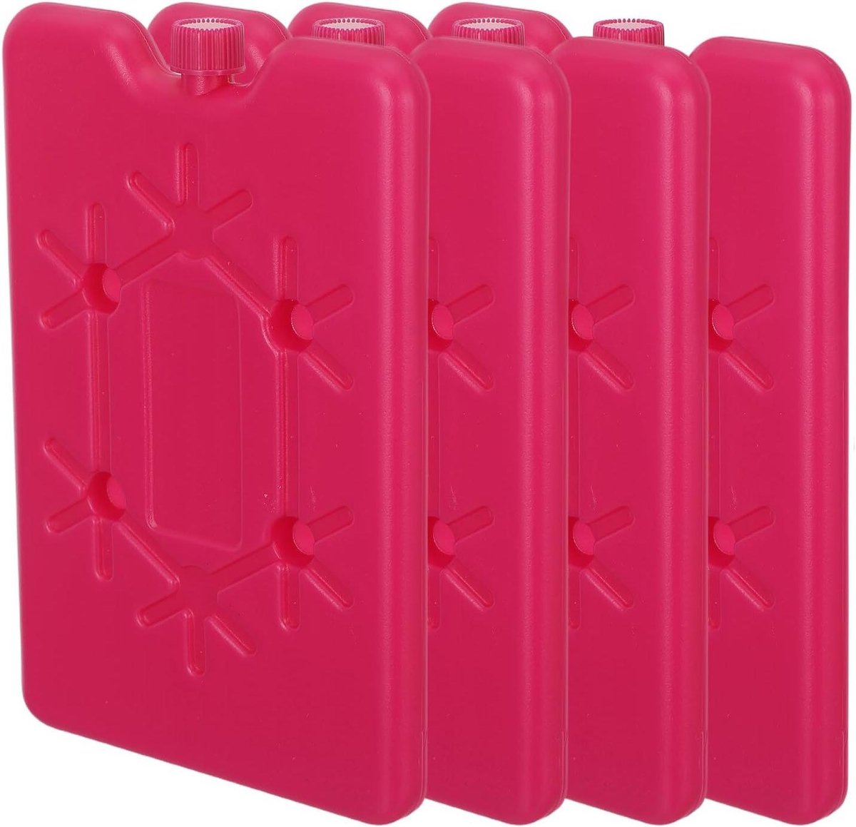 Herbruikbare Lunchbox Ijsblokken - Koelaccu Vrieselementen - Dagelijkse Koeling - Slank Stevig Ontwerp - 4 Stuks 200ml - Rooskleurig