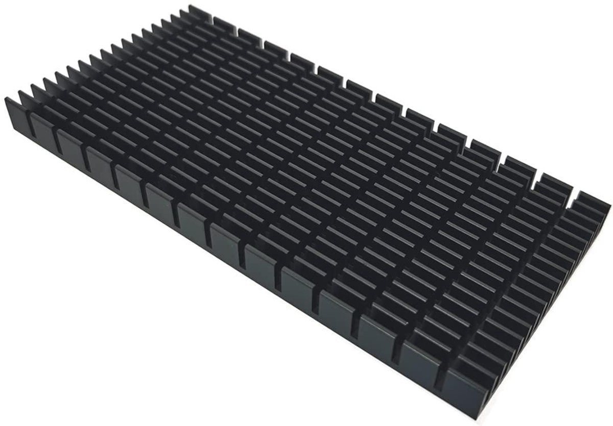 Aluminium Koellichaam - Heatsink Module - Component Koeling - Grote Vinnen - 150x70x11 mm - Zwart