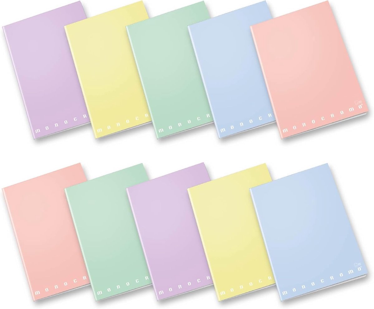Thijox - Monocromo Lg Pastel Kleuren Gereguleerd Notitieboek - A5 Formaat, Hoogwaardige Kwaliteit, Perfect voor School, Werk, Creatief Schrijven