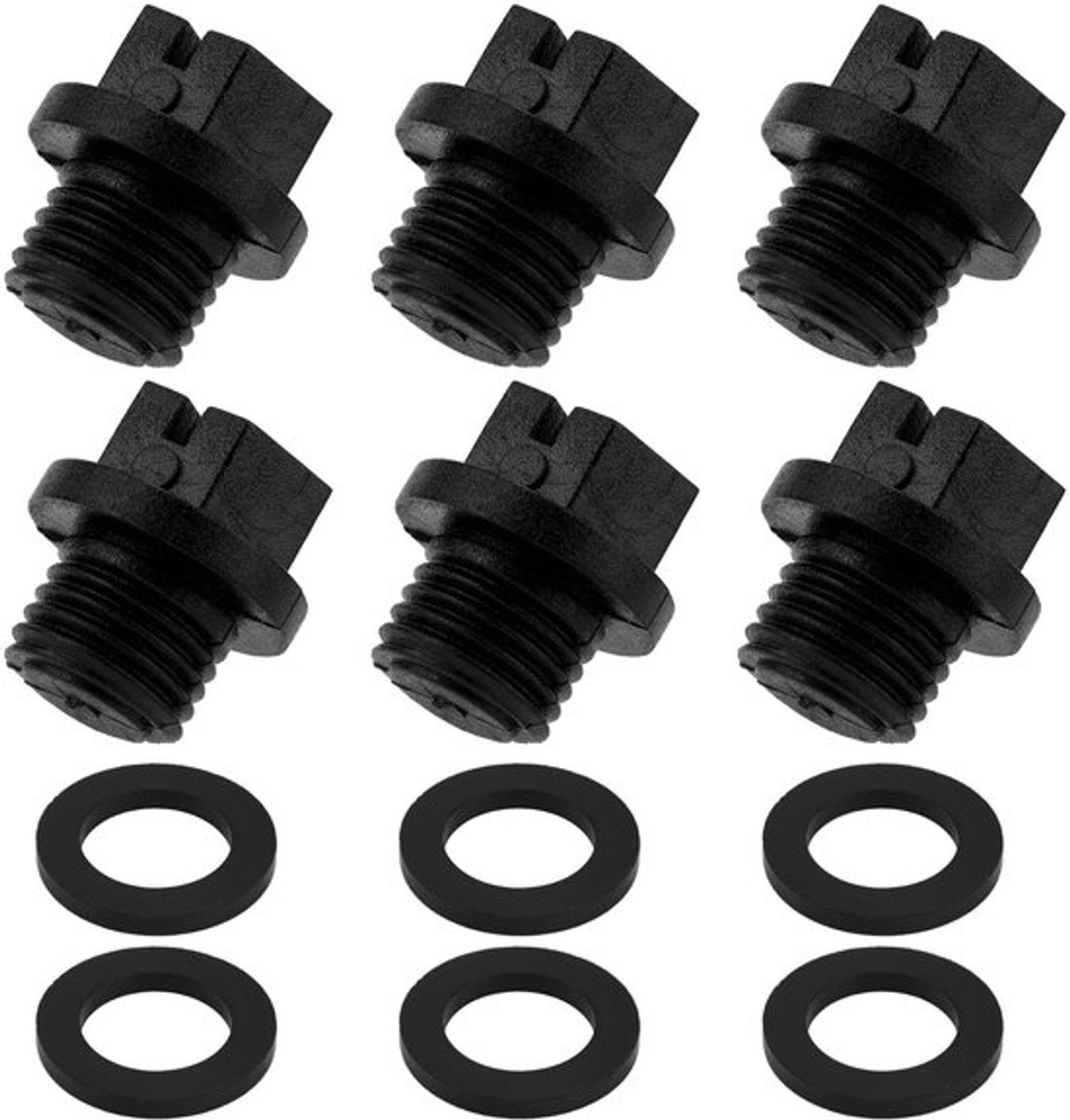 6 stuks zwembadafvoerstop, vervangende stop voor zwembadpomp met pakkingen, geschikt voor Super Pump/Power-Flo LX/Power Flo II/Max Flo