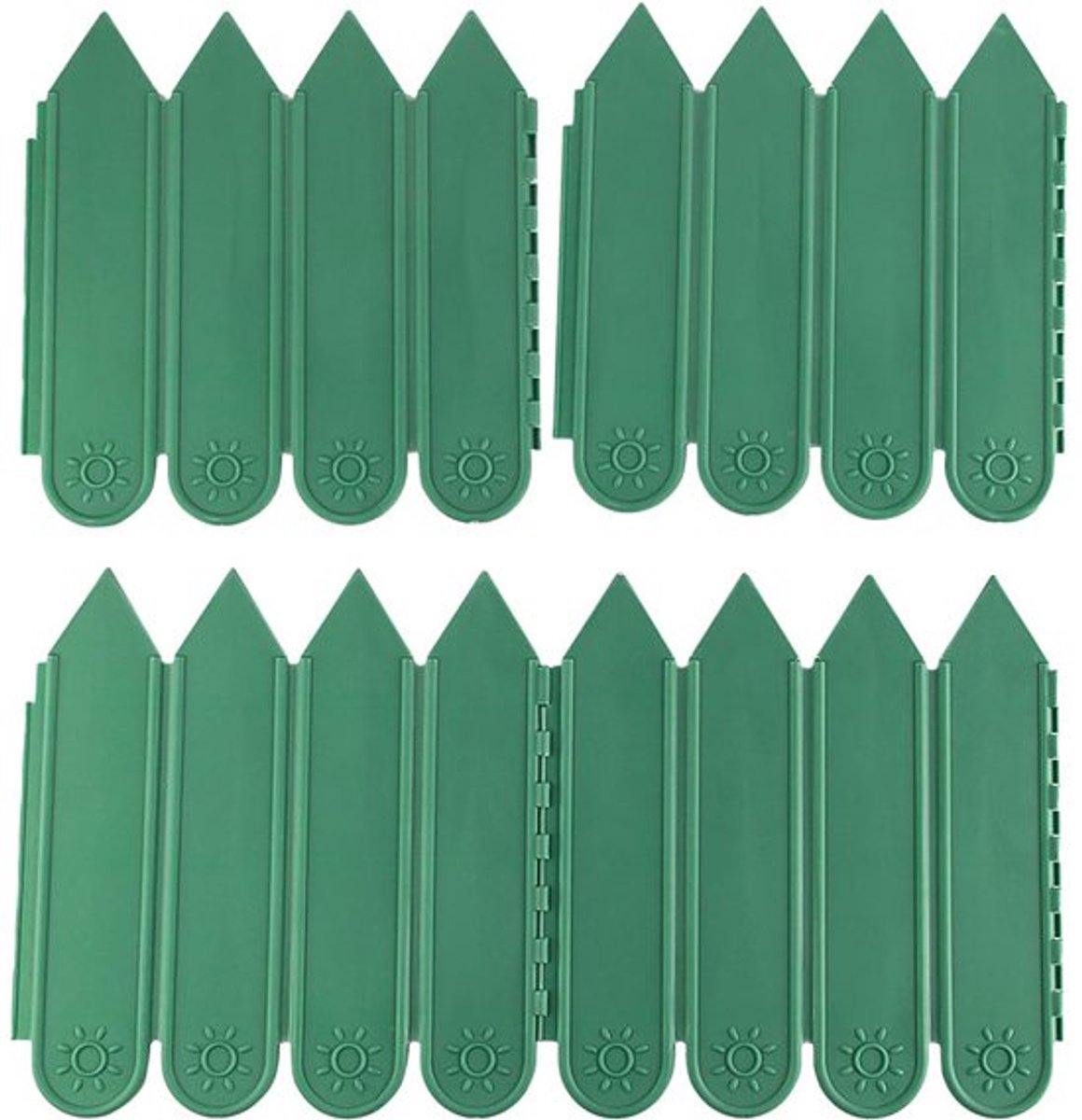 10PCS Gazonrandrand - Kunststof Tuinrandstrip, Flexibele Grasrand, Groene Tuinomheining voor Pad, Landschapsbestrating Ontwerp, Buiten Gazonrand