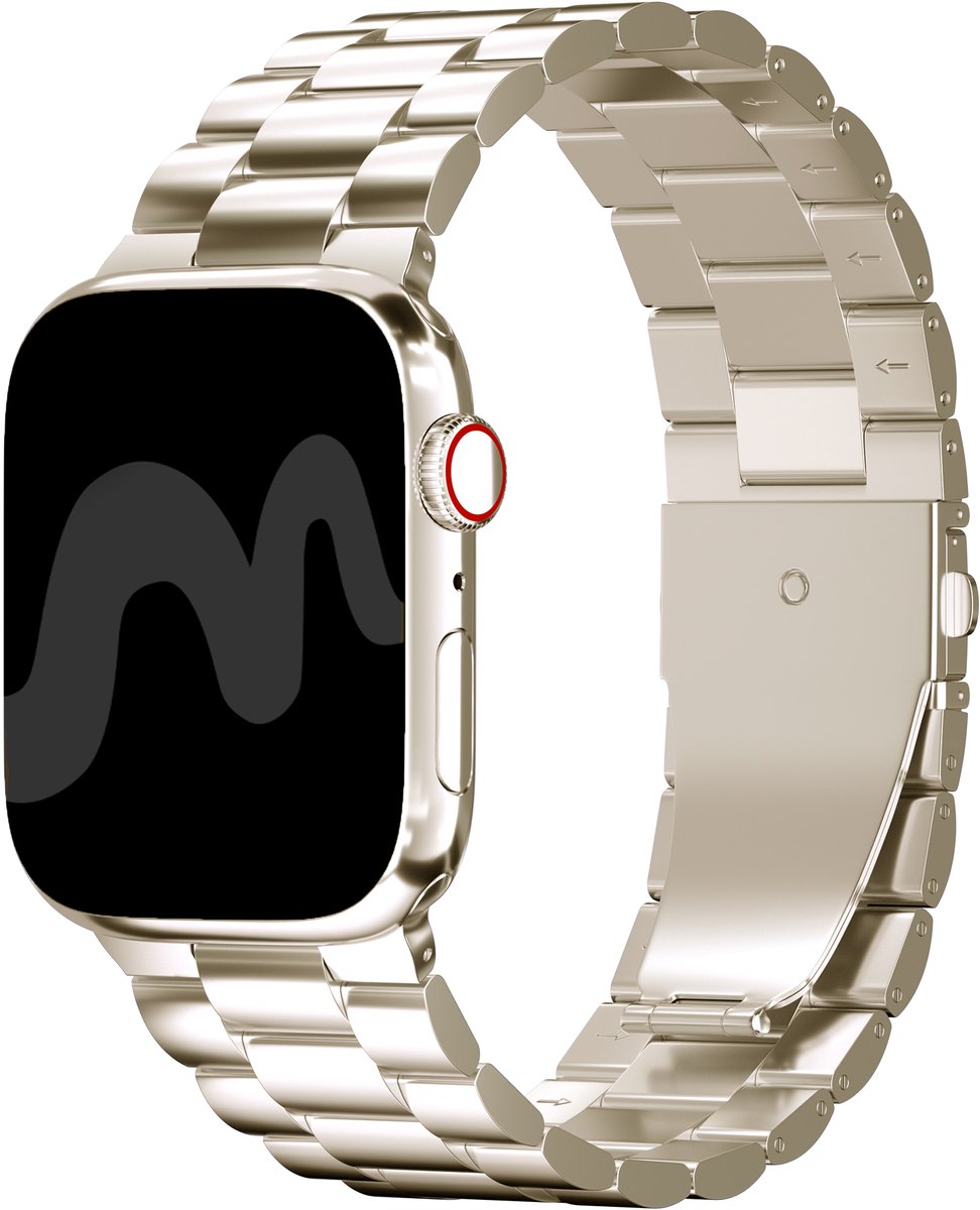 iMoshion Bandje Geschikt voor Apple Watch Bandje Series 1 / 2 / 3 / 4 / 5 / 6 / 7 / 8 / 9 / SE - 38 / 40 / 41 mm - iMoshion Stalen band - Sterrenlicht