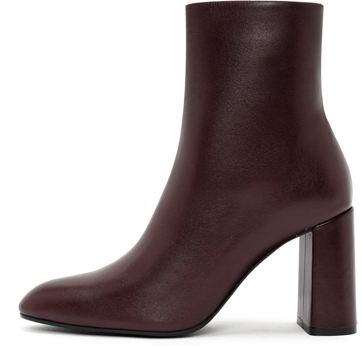 DERIMOD Heeled Ankle Boots Leather Ankle Heeled Boots