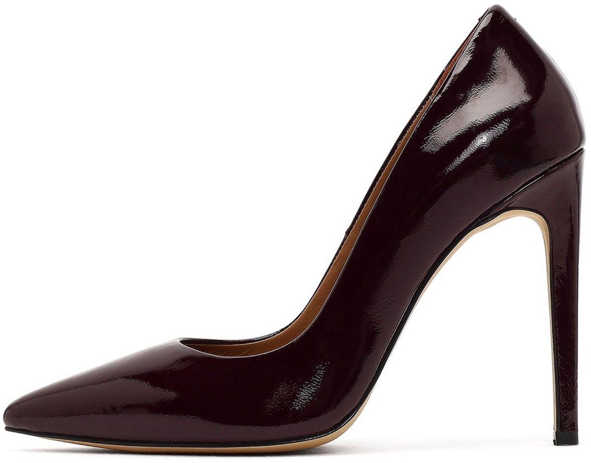 DERIMOD High Heeled Shoes Patent Leather High Heeled Shoes